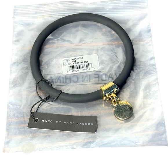 Marc by Marc Jacobs Black & Gold Silicone Bracelet NWT - Picture 5 of 5